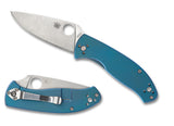 SPYDERCO Tenacious® R.I.L. Blue Titanium Plain/ Black Blade C122TIBLBK