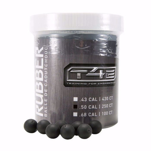 UMAREX T4E RUBBER BALL .50 CAL -BLACK- 250 CT