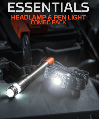 NEBO Essentials Pack, Pen Light and Headlamp